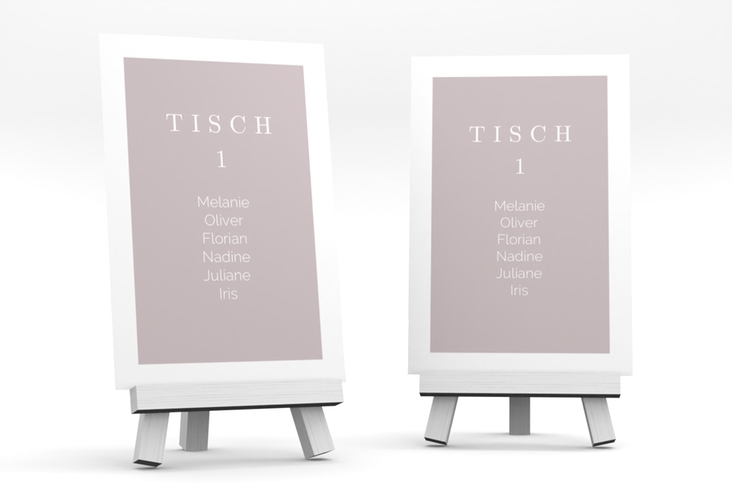 Tischaufsteller Hochzeit Simply Tischaufsteller grau