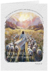 Danksagungskarte Trauer "Hirte"