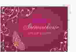Antwortkarte Hochzeit Eternity A6 Postkarte pink