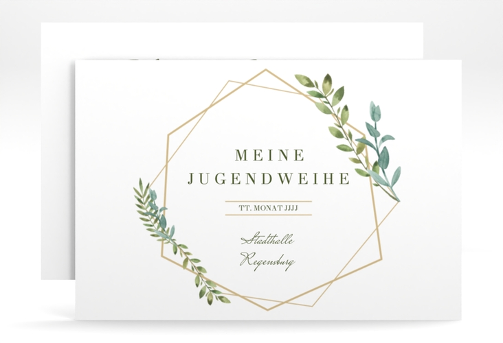 Einladung Jugendweihe Unizone A6 Karte quer