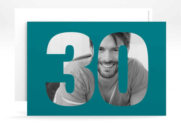 Einladung 30. Geburtstag Numbers A6 Karte quer