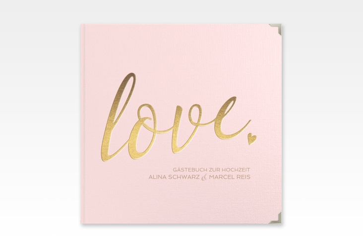 Gästebuch Selection Hochzeit Glam Leinen-Hardcover rosa