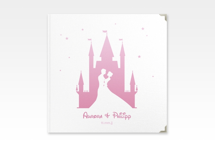 Gästebuch Selection Hochzeit Castle Leinen-Hardcover rosa