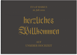 Willkommensschild Leinwand "Wednesday"