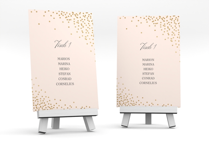 Tischaufsteller Hochzeit Glitter Tischaufsteller rosa