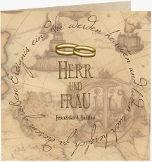 Hochzeitseinladung Zwei Ringe