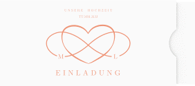 Klick: Details zu Hochzeitseinladung "Infinity" anzeigen Hochzeitseinladung Infinity Einsteckkarte apricot
