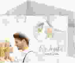 Hochzeitseinladung Dreams A6 Doppel-Klappkarte weiss