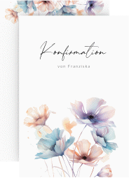 Einladungskarte Konfirmation Irised
