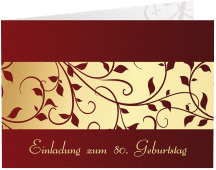 Einladung 80. Geburtstag "Hermann/Hermine"