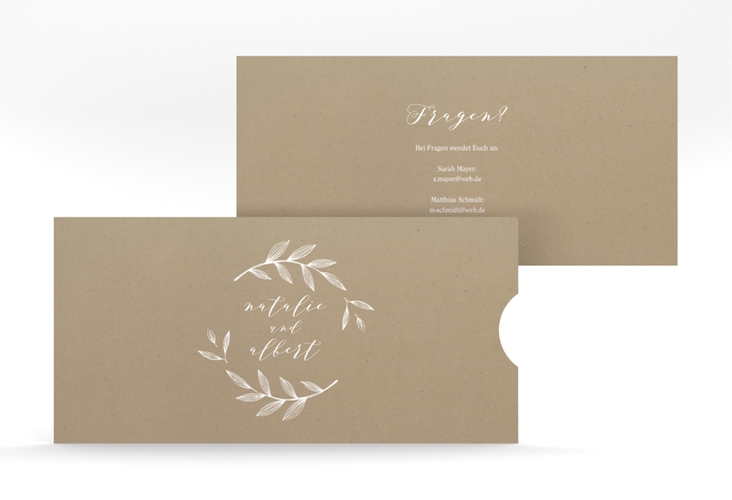 Hochzeitseinladung Naturelove Einsteckkarte weiss