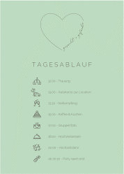 Klick: Details zu Tagesablauf Poster Hochzeit "Lebenstraum" anzeigen Tagesablauf Poster Hochzeit Lebenstraum 50 x 70 cm Poster mint