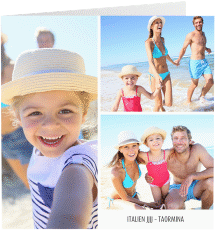 quadratische Klappkarte – 3 Bilder quadr. Klappkarte