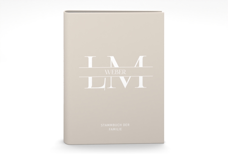Stammbuch A5 Monogramm Stammbuch A5 beige