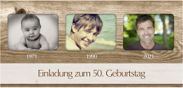Klick: Details zu Einladung 50. Geburtstag "Michael/Michaela" anzeigen Einladung 50. Geburtstag "Michael/Michaela"