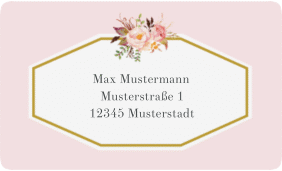 Klick: Details zu Empfängeretikett Hochzeit "Prachtvoll" anzeigen Empfängeretikett Hochzeit Prachtvoll 63,5 x 38,1 mm rosa