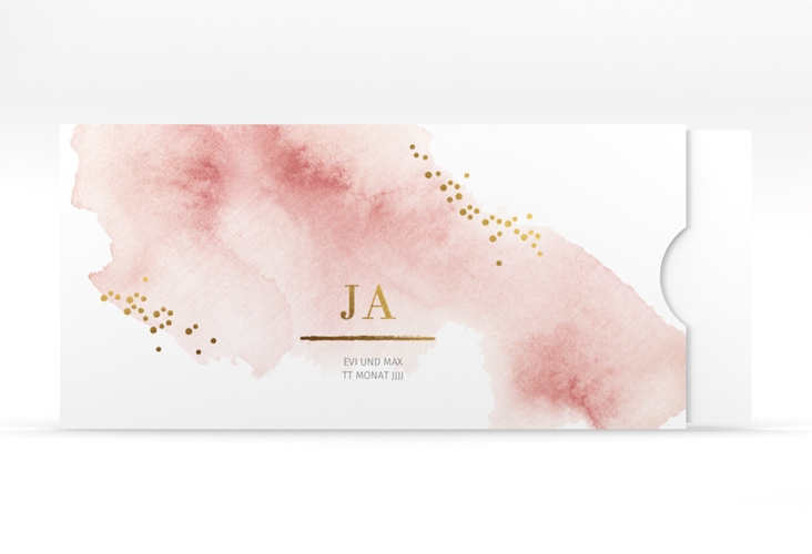 Hochzeitseinladung Pastell Einsteckkarte rosa