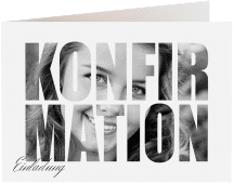 Klick: Details zu Konfirmationseinladung "Inspiration" anzeigen Konfirmationseinladung Inspiration A6 Klappkarte quer weiss