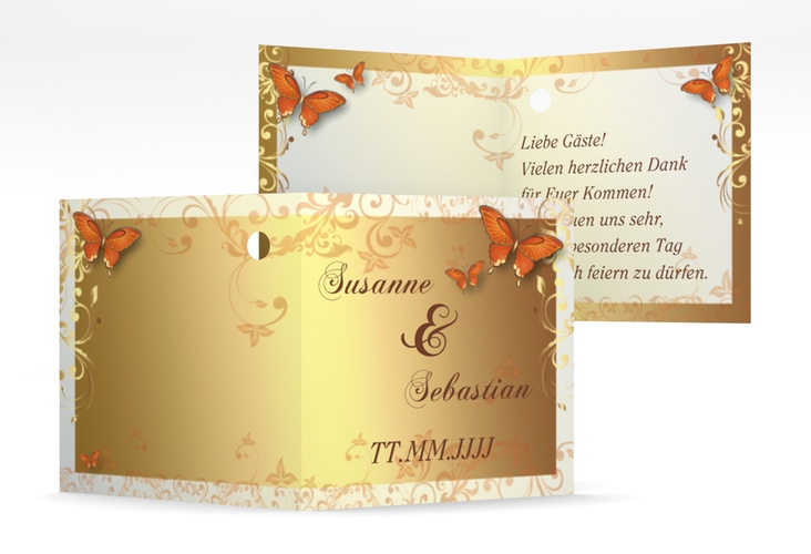 Geschenkanhänger Hochzeit Toulouse Geschenkanhänger 10er Set orange