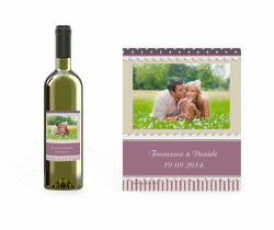 Klick: Details zu Etichette vino matrimonio collezione Sorrento anzeigen Etichette vino matrimonio collezione Sorrento Etikett Weinflasche 4er Set lila