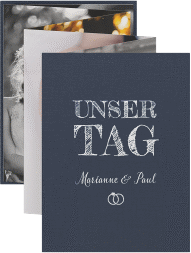 Klick: Details zu Foto-Leporello Hochzeit "Rise" anzeigen Foto-Leporello Hochzeit Rise Leporello blau