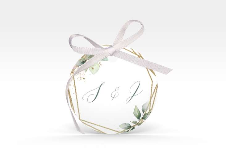 Geschenkanhänger Hochzeit Greenish Geschenkanhänger, rund