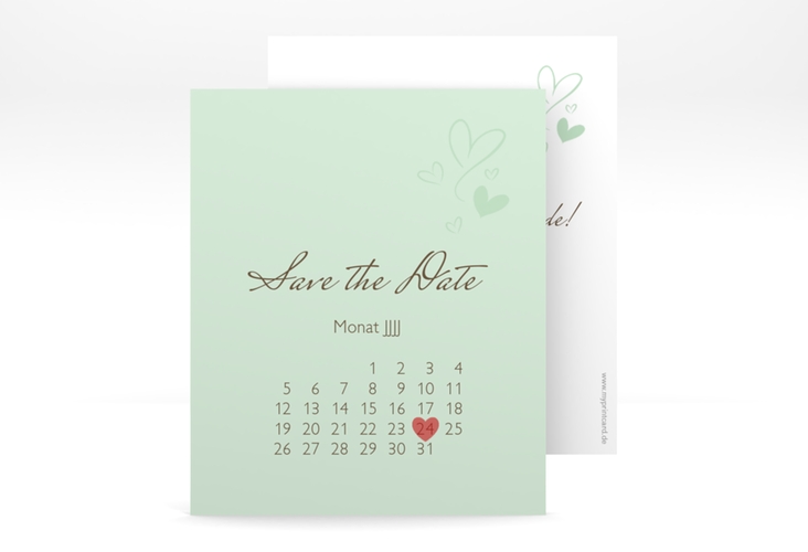 Save the Date-Kalenderblatt Purity Kalenderblatt-Karte