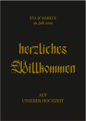 Willkommensschild Poster "Wednesday"