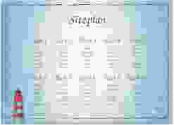 Sitzplan Leinwand Hochzeit "Sylt" 70 x 50 cm Leinwand blau
