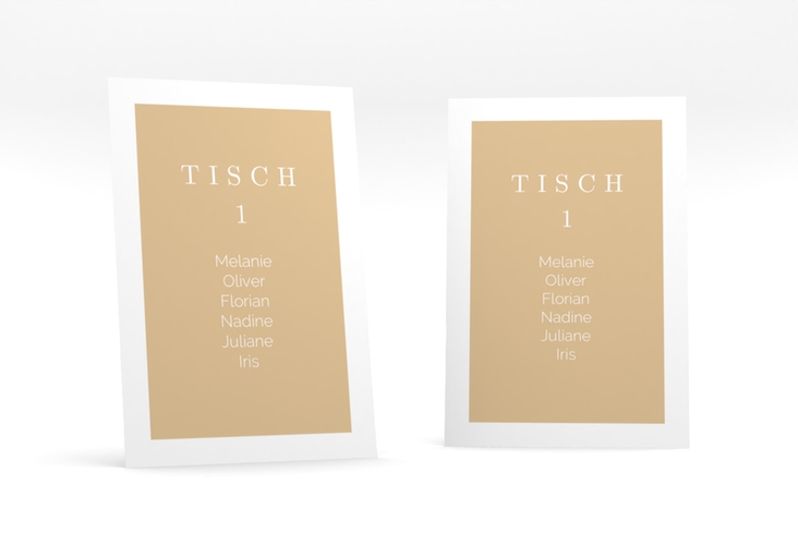 Tischaufsteller Hochzeit Simply Tischaufsteller beige