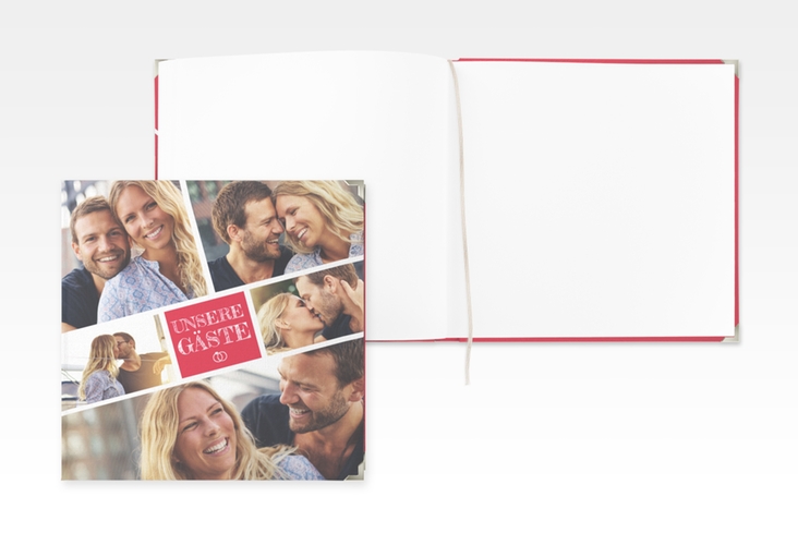 Gästebuch Selection Hochzeit Rise Leinen-Hardcover pink