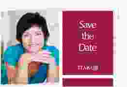 Save the Date-Postkarte Geburtstag Gerd/Gerda A6 Postkarte pink mit Foto