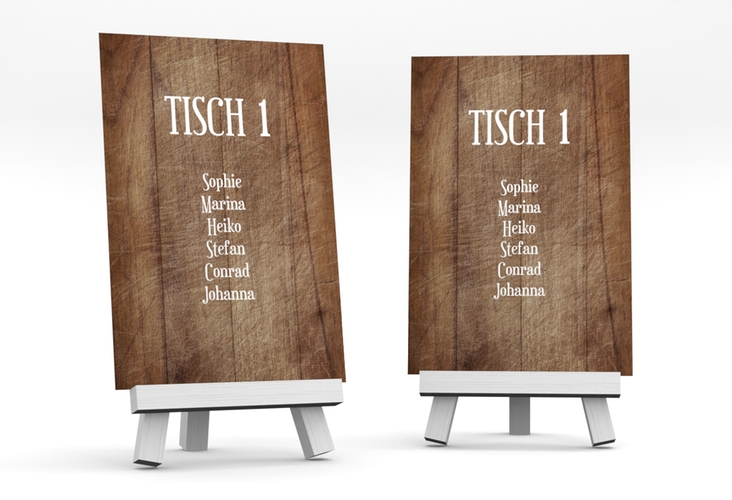 Tischaufsteller Hochzeit Wood Tischaufsteller