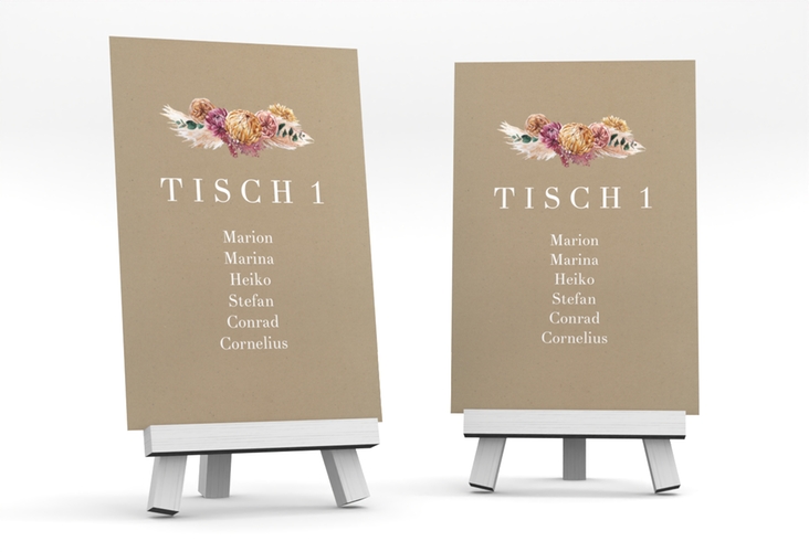 Tischaufsteller Hochzeit Bohochic Tischaufsteller