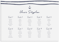 Sitzplan Leinwand Hochzeit "Liebesanker"