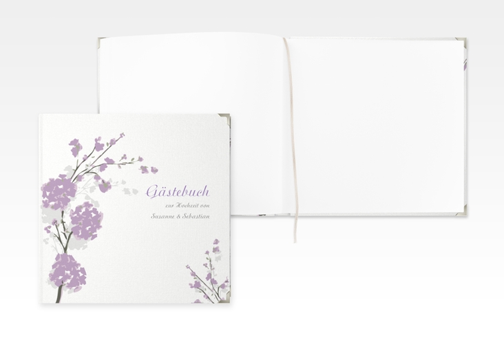 Gästebuch Selection Hochzeit Salerno Leinen-Hardcover flieder