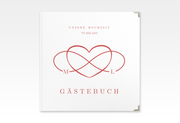 Gästebuch Selection Hochzeit Infinity Leinen-Hardcover rot