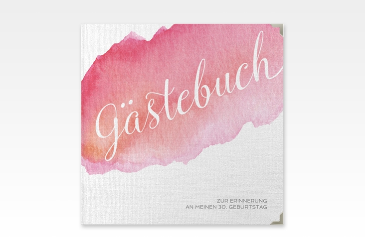 Gästebuch Selection Geburtstag Aquarell Leinen-Hardcover