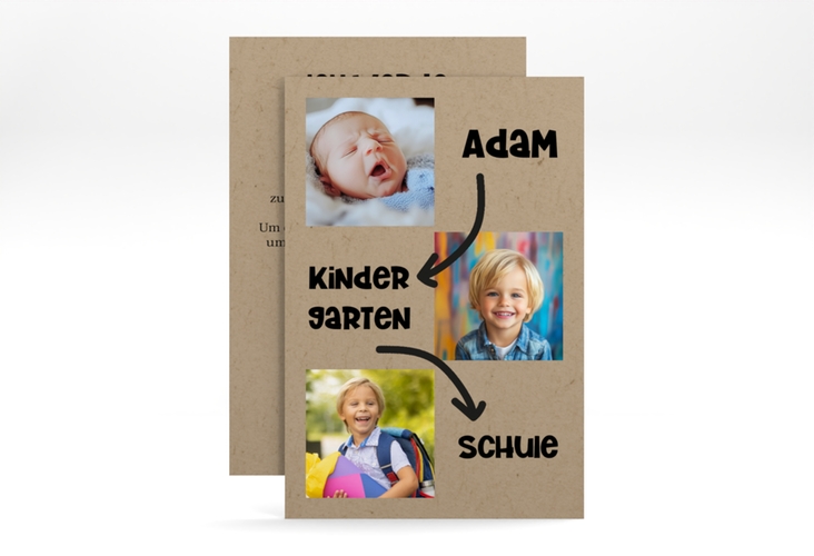 Einschulungskarte Next Step A6 Karte hoch