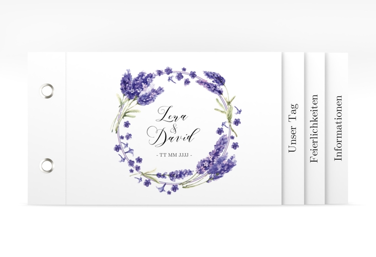 Hochzeitseinladung Lavendel Booklet