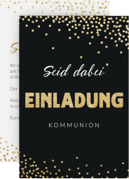 Klick: Details zu Kommunionseinladung "Glittery" anzeigen Kommunionseinladung "Glittery"