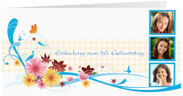 Einladung 50. Geburtstag "Elisabeth"