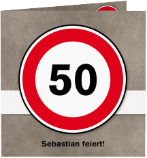 Einladung 50. Geburtstag "Emil/Emma"