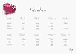 Sitzplan Poster Hochzeit Mailand 70 x 50 cm Poster pink