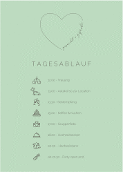 Klick: Details zu Tagesablauf Poster Hochzeit "Lebenstraum" anzeigen Tagesablauf Poster Hochzeit Lebenstraum 50 x 70 cm Poster mint