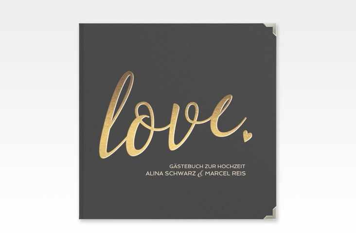 Gästebuch Selection Hochzeit Glam Leinen-Hardcover schwarz