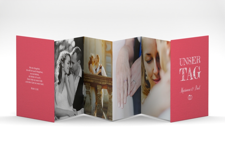 Foto-Leporello Hochzeit Rise Leporello pink
