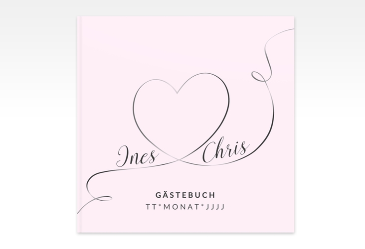 Gästebuch Creation Dolce 20 x 20 cm, Hardcover rosa