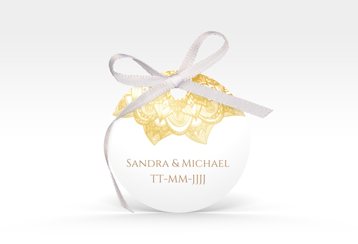 Geschenkanhänger Hochzeit Delight Geschenkanhänger, rund gold