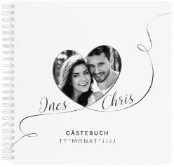 Klick: Details zu Gästebuch Hochzeit "Dolce" anzeigen Gästebuch Hochzeit "Dolce" Ringbindung weiss